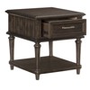 Cardano Wood 1 Drawer End Table in Driftwood Charcoal - Lexicon - 2 of 4