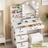 Vanity Desk with Lights and Drawers, Makeup Table Lots Storage - 2 of 4