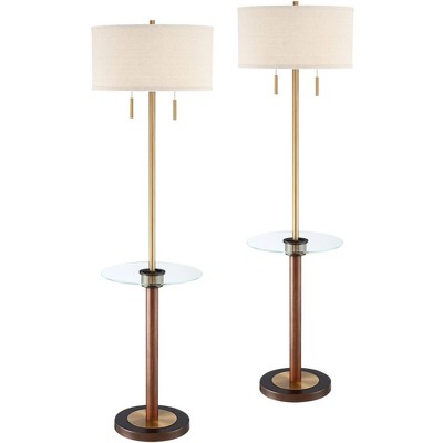 Possini Euro Design Lamps Lighting, Hunter Floor Lamp With Tray Table And Usb Port