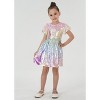 2Bunnies Girls' Ombre Sequin Puff Sleeve Dress - 4 of 4