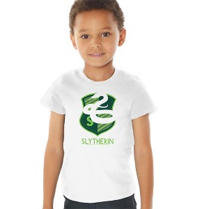 Toddler Boys' Harry Potter Slytherin Silhouette Crest T-Shirt - 1 of 4