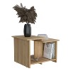 NicBex Coffee Tables for Living Room 23.6" W Rectangle Modern Coffee Table with Open Lower Shelf for Home Office Storage, Oak - 3 of 4