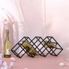 Modern Industrial Tabletop Wine Rack with 7 Bottle Holders in Black Iron Finish - 3 of 4