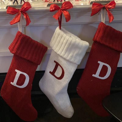 Knit Monogram Christmas Stocking Red Z - Wondershop™ : Target