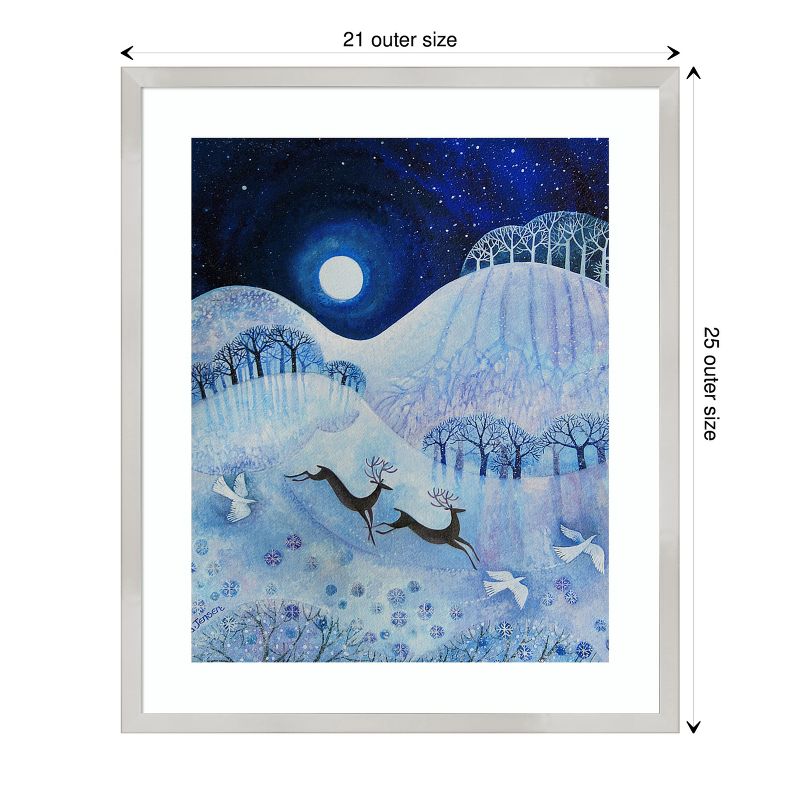 Amanti Art Snowy Peace by Lisa Graa Jensen Wood Framed Wall Art Print 21 in. x 25 in., 4 of 7