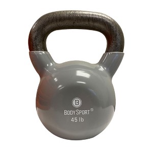 BodySport Cast Iron Vinyl Coated Kettlebells – Kettlebell for Weight Lifting – Strength Training - 1 of 4