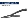 Unique Bargains Car Rear Windshield Wiper Blade Arm Set for Kia Rio 2011-2017 Black 11 Inch - 2 of 4