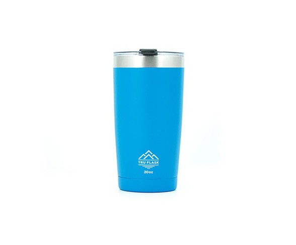 Truflask 20 Oz Double-Wall Insulated Stainless Steel Travel Tumbler, Blue