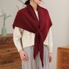 Anna-Kaci Women's Soft Solid Knit Scarf with Draped Shape, Smooth Textured Finish, and Versatile Wrap Styling Design 68.5x45.5x28.5in - 2 of 4