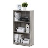Furinno 3 Tier Storage Bookcase Open Shelf Display Cabinet,French Oak - 4 of 4