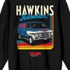 Stranger Things Hawkins Hitmaker Adult Black Crew Neck Long Sleeve Sweatshirt - 2 of 4