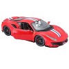 Ferrari 488 Pista Red with White and Blue Stripes 1/24 Diecast Model Car by Bburago - 2 of 3