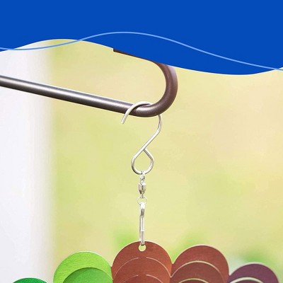 Multicolor Stainless Steel 3D Garden Wind Spinner with Hook
