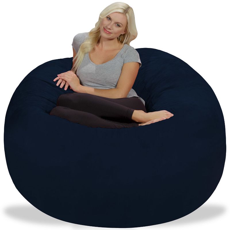 5' Large Bean Bag Chair with Memory Foam Filling and Washable Cover - Relax Sacks, 5 of 12