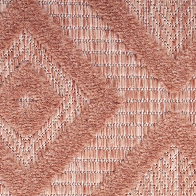 Coral Orange Diamond Flat Woven 5' x 7' Indoor/Outdoor Rug