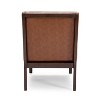 Accent Chair, Cognac + Dark Espresso, Upholstered Accent Chair STRAIGHT CHAIR CONTEMPORARY CHAIR Upholstered CHAIR WOODEN CHAIR - 2 of 4