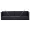 vidaXL Poly Rattan Patio Bed - Versatile Outdoor Sun Bed/Sofa, Adjustable Positions, Water-Resistant Cushions, Black - 4 of 4