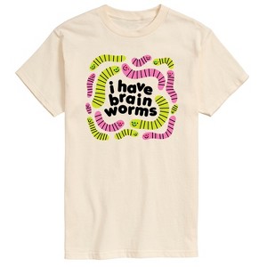 Men's - Instant Message - I Have Brain Worms Short Sleeve Graphic T-Shirt - 1 of 4