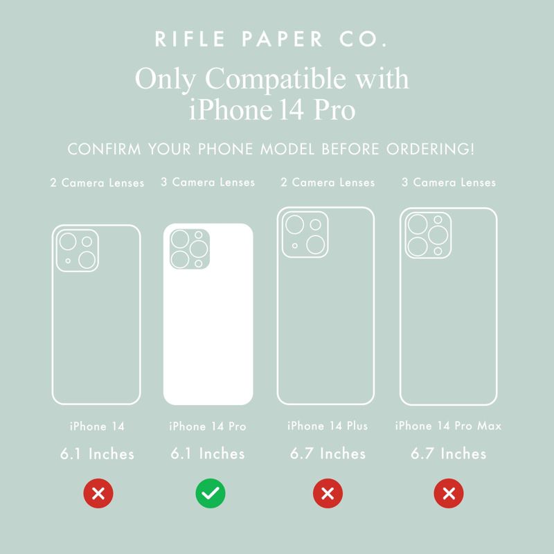 Rifle Paper Co. Apple iPhone 14 Pro Floral Case, 4 of 9