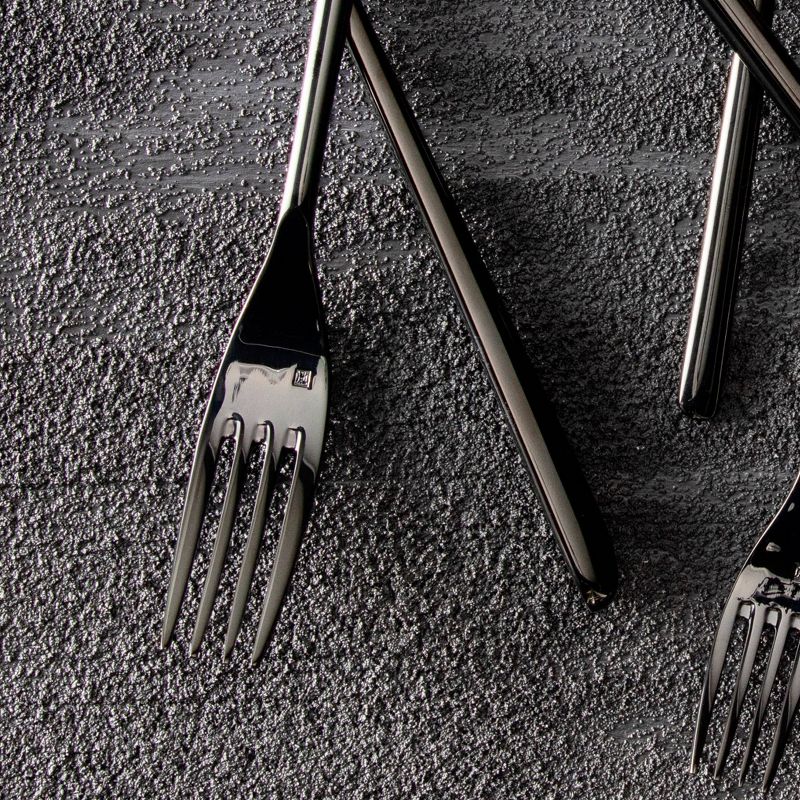 5pc Stainless Steel Dragonfly Silverware Set Black - Fortessa Tableware Solutions, 4 of 5