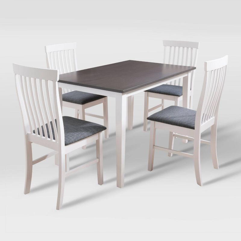 5pc Michigan Two Tone Wood Dining Set Gray/White - CorLiving, 1 of 10