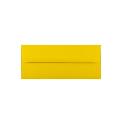 JAM Paper #10 Business Colored Envelopes 4.125 x 9.5 Yellow Recycled 15859