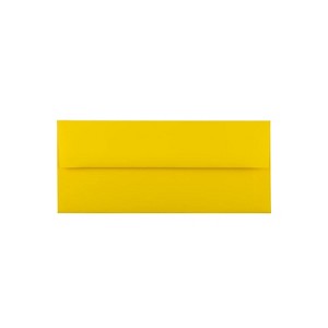 JAM Paper Open End #10 Business Envelope 4 1/8" x 9 1/2" Yellow 500/Pack (15859H) - 1 of 4