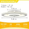 Claxy White Round LED Flush Mount Ceiling Light 4000K 18W - 3 of 4