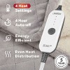 Sunbeam 50" x 60" Quilted Nordic Velvet Reverse Shearling Heated Throw Electric Blanket Dove Gray: Lightweight, Machine Washable - 3 of 4