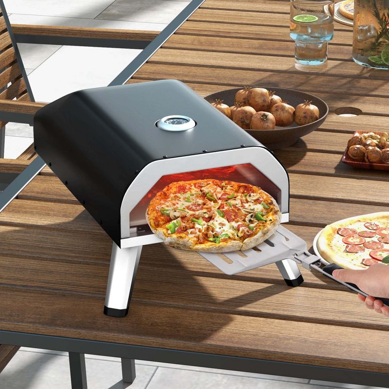 Costway Outdoor Gas Pizza Oven Portable Propane Pizza Stove with Oven Cover Pizza Stone, 2 of 11