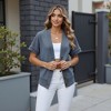 Knit & Lounge Women’s Button Front Waffle Knit Cardigan Short Sleeve V-Neck Relaxed Fit Lightweight Layering Top - 2 of 4