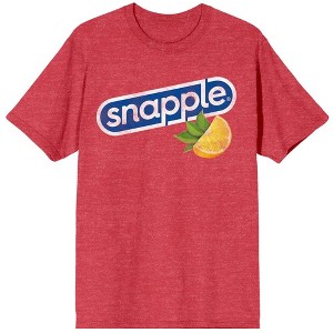 Snapple Logo Lemon and Tea Women's Red Heather Graphic Tee - 1 of 3
