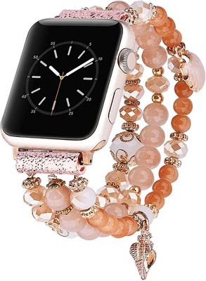 Worryfree Gadgets Apple Watch Replacement Band for iWatch Series 8/7/6/5/4/3/2/1 Series SE Stretchable Fashion Wristband for Women Girls
