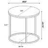 Lainey Round End Table with Faux Marble Top Gray/Black - Coaster - 4 of 4