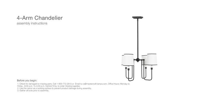 4-Arm Chandelier with Trim Shades Black - Threshold&#8482; designed with Studio McGee, 2 of 10, play video