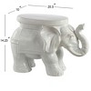White Elephant 14.25" Ceramic Garden Stool - JONATHAN Y - 3 of 4