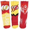 DC Comics The Flash Superhero Logo Athletic Crew Socks 3 Pair Pack Multicoloured - image 2 of 4