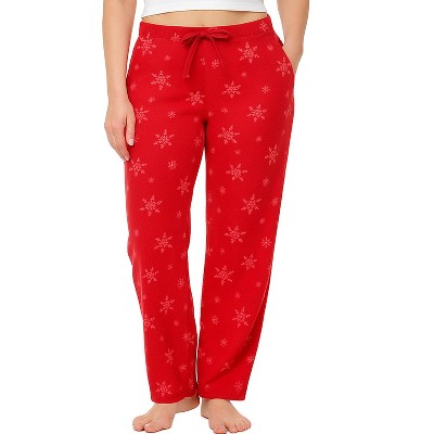 ADR Women's Soft Warm Fleece Pajama Pants, Long Lounge Bottoms