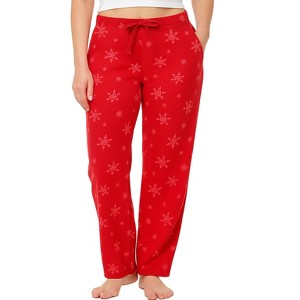 ADR Women's Soft Warm Fleece Pajama Pants, Long Lounge Bottoms - 1 of 3