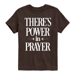 Boys' - Instant Message - Theres Power In Prayer Short Sleeve Graphic T-Shirt - 1 of 4