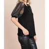 Women's Shimmer Puff Sleeve Blouse - Emerald Collection - 3 of 3