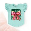 The Juniper Shop Coquette Watermelon Bow Summer Chart Flutter Sleeve Tee - 3 of 4