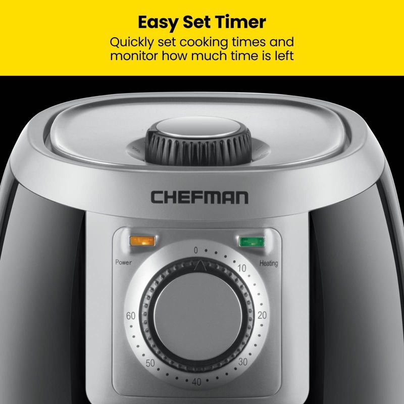 Chefman 2 Qt Air Fryer with Temperature Control and Timer - Black, 5 of 15
