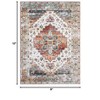 Machine Washable Vintage Rug for Living Room, Soft Low Pile Floral Carpet, Non Slip Area Rug for Bedroom Dining Room - 2 of 4