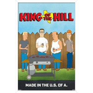 Trends International King of the Hill (1997) - Backyard Street Scene Framed Wall Poster Prints - 1 of 4