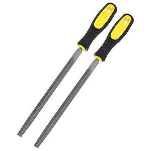Unique Bargains Triangular Metal File High Carbon Steel PVC Grip Handle Hand Files - 1 of 4