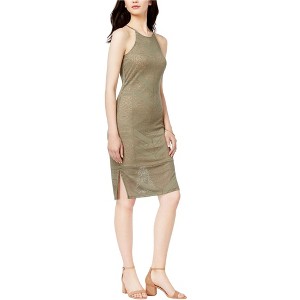 bar III Womens Burnout Bodycon Dress, Green, Small - 1 of 1