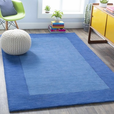 Hauteloom Macedon Blue Bordered Wool Rug
