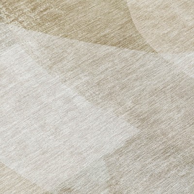 HomeRoots 5' X 8' Beige And Taupe Abstract Washable Indoor Outdoor Area Rug