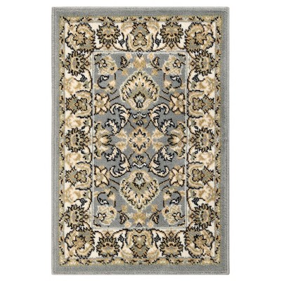 Traditional Floral Scroll Indoor Runner or Area Rug by Blue Nile Mills